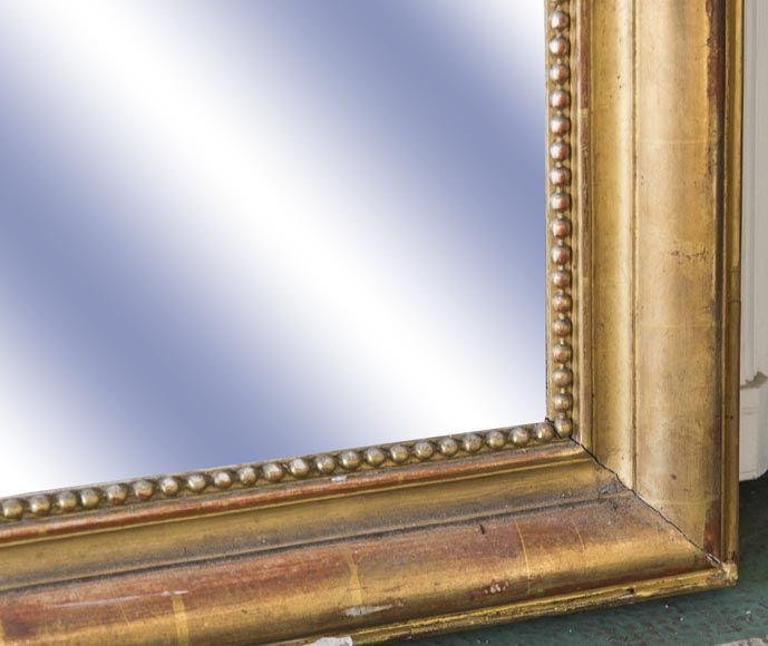 Trumeau de style Louis-Philippe en bois et stuc doré et perlé Trumeau de style Louis-Philippe en bois et stuc doré et perlé-3