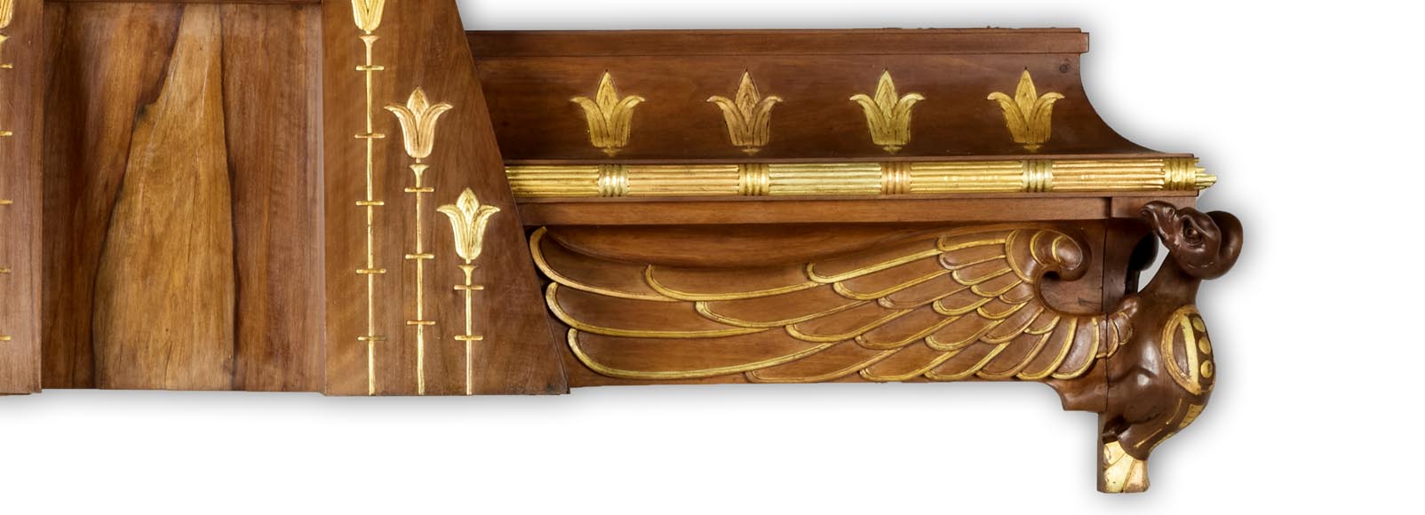 Louis MALARD, Chambre à coucher unique de style « rhamsésien » en noyer rehaussé de feuilles d’or, Exposition Universelle de 1889  Louis MALARD, Chambre à coucher unique de style « rhamsésien » en noyer rehaussé de feuilles d’or, Exposition Universelle de 1889-4