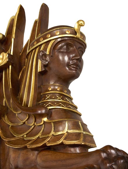 Louis MALARD, Chambre à coucher unique de style « rhamsésien » en noyer rehaussé de feuilles d’or, Exposition Universelle de 1889  Louis MALARD, Chambre à coucher unique de style « rhamsésien » en noyer rehaussé de feuilles d’or, Exposition Universelle de 1889-7