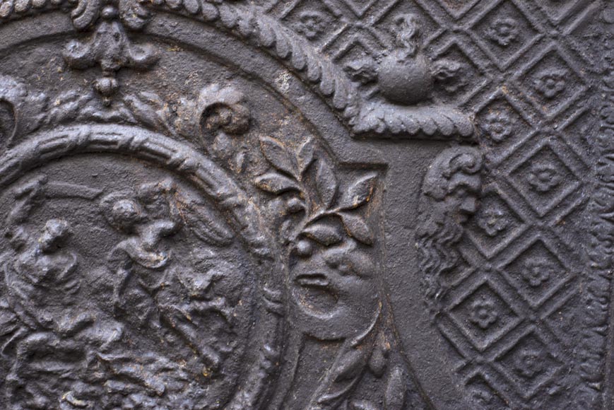 Plaque de cheminée ancienne représentant le Sacrifice d'Isaac Plaque de cheminée ancienne représentant le Sacrifice d'Isaac-3