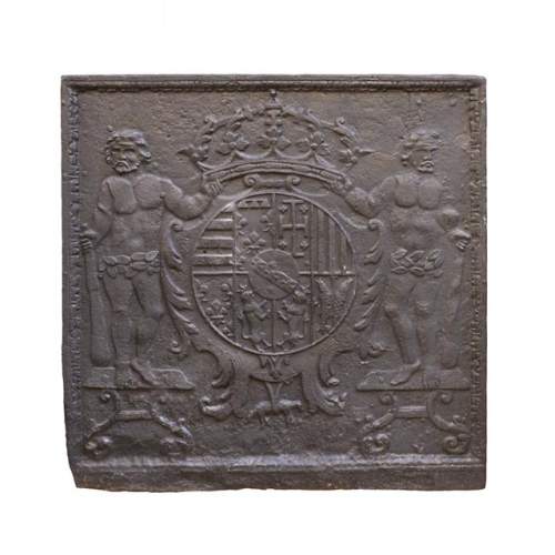 Plaque de cheminée du XVIIIe siècle, aux armoiries de Léopold Ier Duc de Lorraine