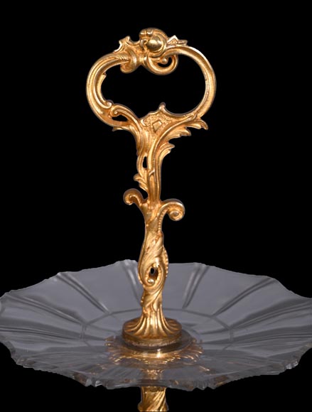Centre de table de style Napoléon III en bronze doré et cristal taillé, vers 1850 Centre de table de style Napoléon III en bronze doré et cristal taillé, vers 1850-3