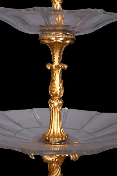 Centre de table de style Napoléon III en bronze doré et cristal taillé, vers 1850 Centre de table de style Napoléon III en bronze doré et cristal taillé, vers 1850-4