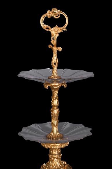 Centre de table de style Napoléon III en bronze doré et cristal taillé, vers 1850 Centre de table de style Napoléon III en bronze doré et cristal taillé, vers 1850-8