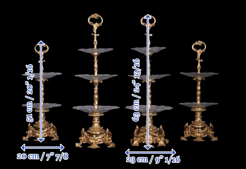 Centre de table de style Napoléon III en bronze doré et cristal taillé, vers 1850 Centre de table de style Napoléon III en bronze doré et cristal taillé, vers 1850-10