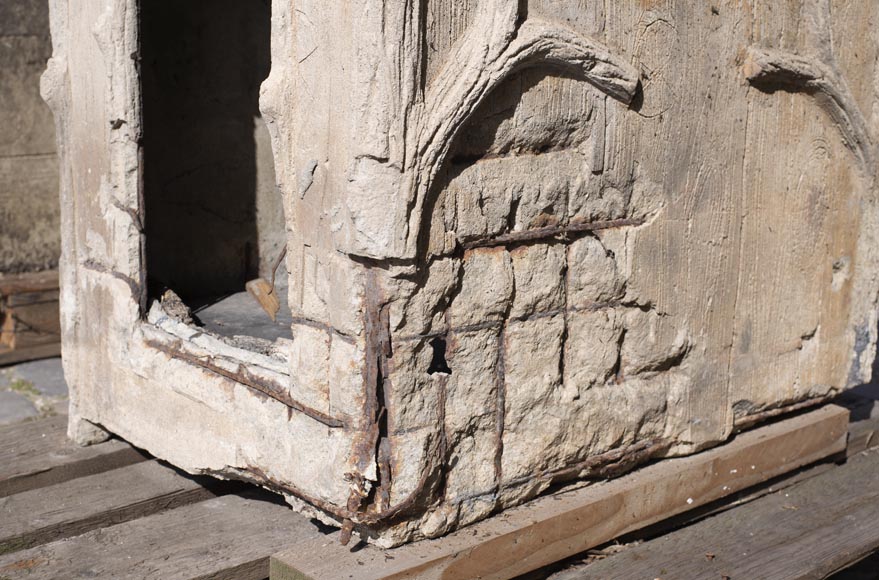 Belle niche en ciment de style Rocailleur avec mousse sur le toit Belle niche en ciment de style Rocailleur avec mousse sur le toit-5