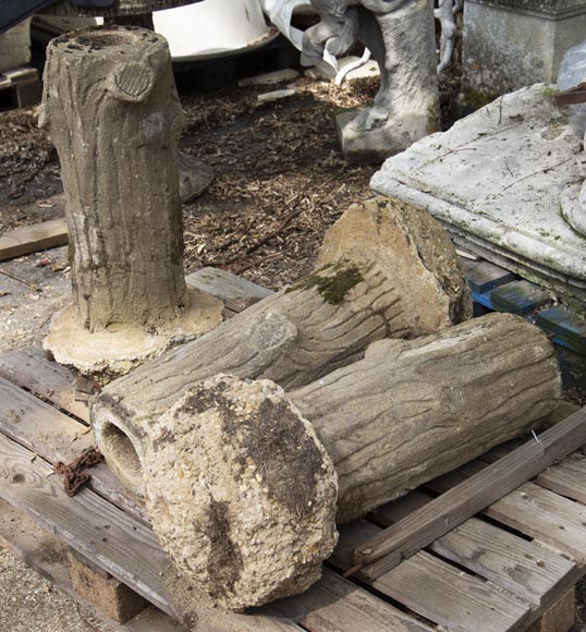 Ensemble de poteaux en ciment de style Rocaille Ensemble de poteaux en ciment de style Rocaille-1