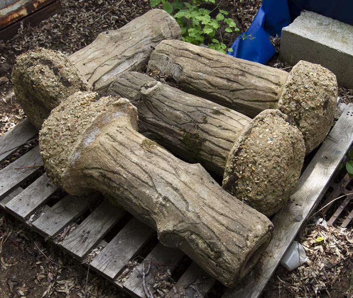 Ensemble de poteaux en ciment de style Rocaille Ensemble de poteaux en ciment de style Rocaille-2