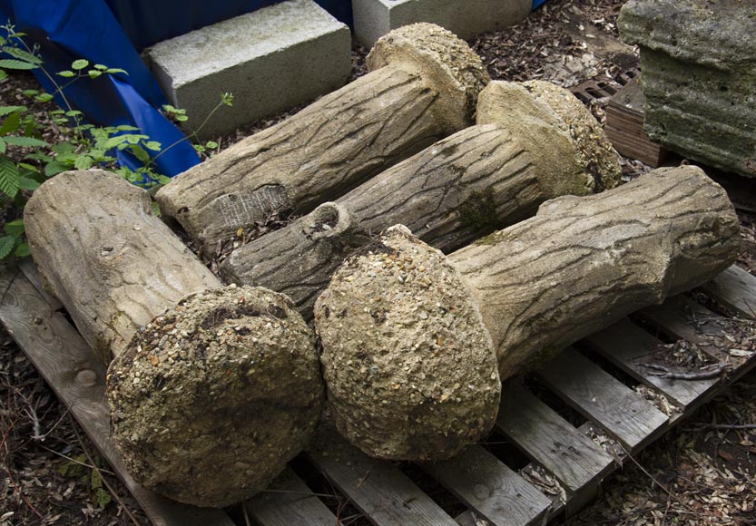 Ensemble de poteaux en ciment de style Rocaille Ensemble de poteaux en ciment de style Rocaille-3