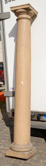 Lot de six colonnes doriques en bois ancienne Lot de six colonnes doriques en bois ancienne-1