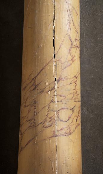 Ensemble de colonnes en bois peint imitation marbre Ensemble de colonnes en bois peint imitation marbre-5