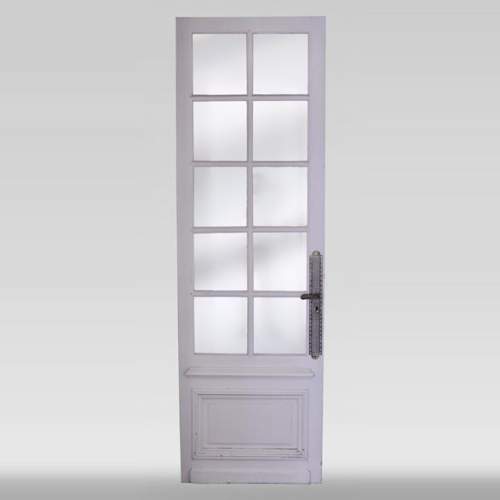 Porte simple à miroirs