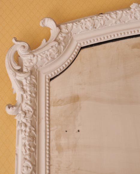 Trumeau ancien de style Régence au fronton ajouré orné d'une large coquille Trumeau ancien de style Régence au fronton ajouré orné d'une large coquille-3