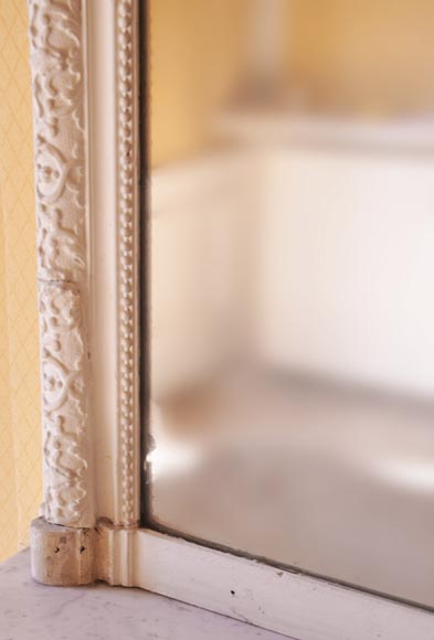 Trumeau ancien de style Régence au fronton ajouré orné d'une large coquille Trumeau ancien de style Régence au fronton ajouré orné d'une large coquille-5