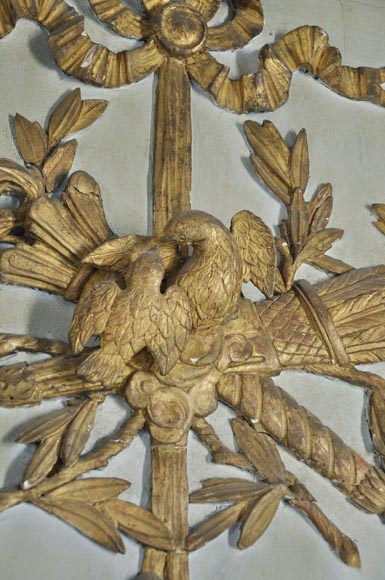 Pièce de boiserie de style Louis XVI comprenant une cheminée et son trumeau d'époque Louis XVI Pièce de boiserie de style Louis XVI comprenant une cheminée et son trumeau d'époque Louis XVI-7