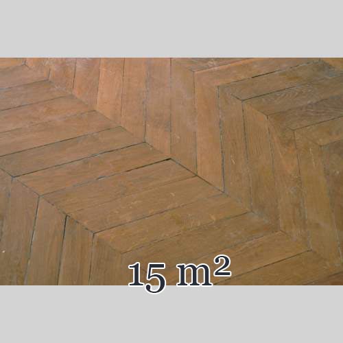 Lot de 15 m² de parquet ancien Point de Hongrie en chêne