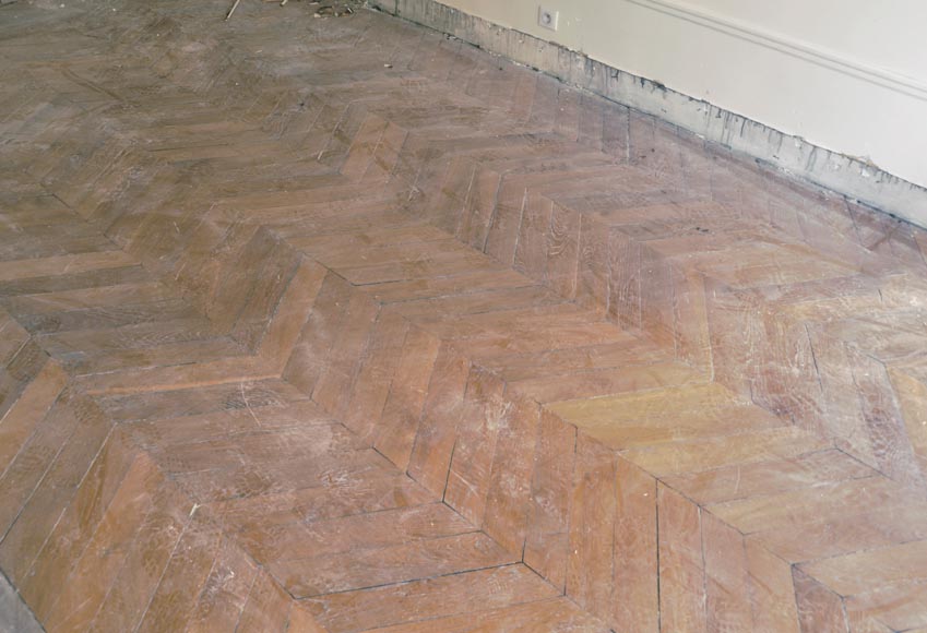 Lot de 15 m² de parquet ancien Point de Hongrie en chêne Lot de 15 m² de parquet ancien Point de Hongrie en chêne-1