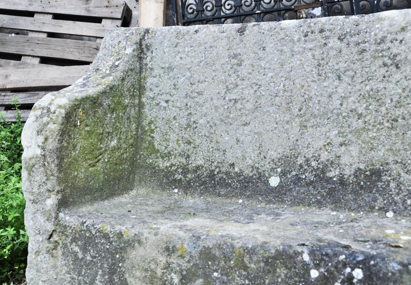 Banc de jardin ancien en pierre Banc de jardin ancien en pierre-6