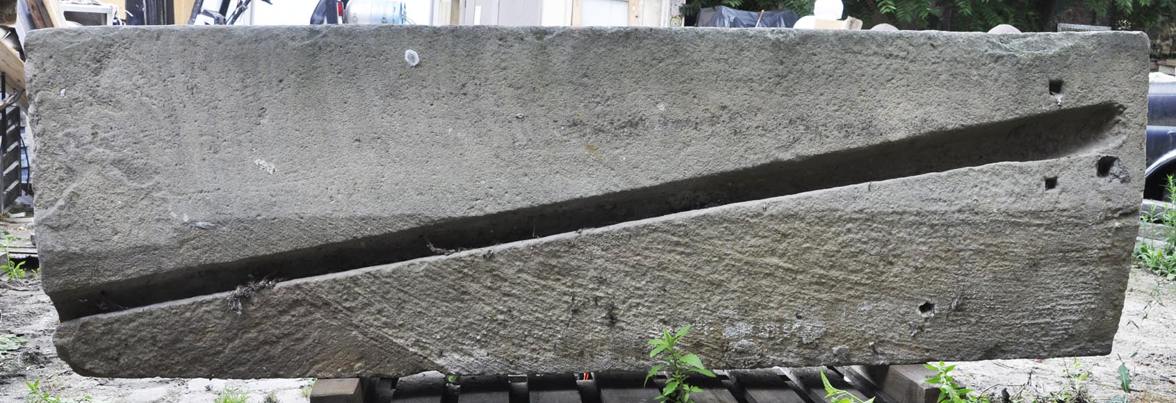 Banc de jardin ancien en pierre Banc de jardin ancien en pierre-8