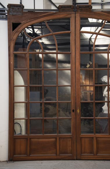 Grande porte coulissante en noyer Grande porte coulissante en noyer-1