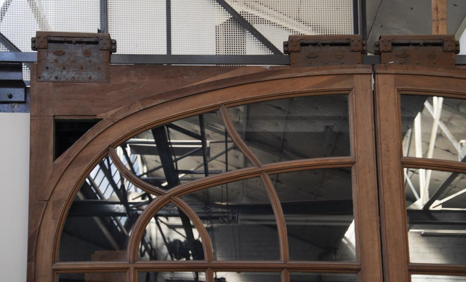 Grande porte coulissante en noyer Grande porte coulissante en noyer-2