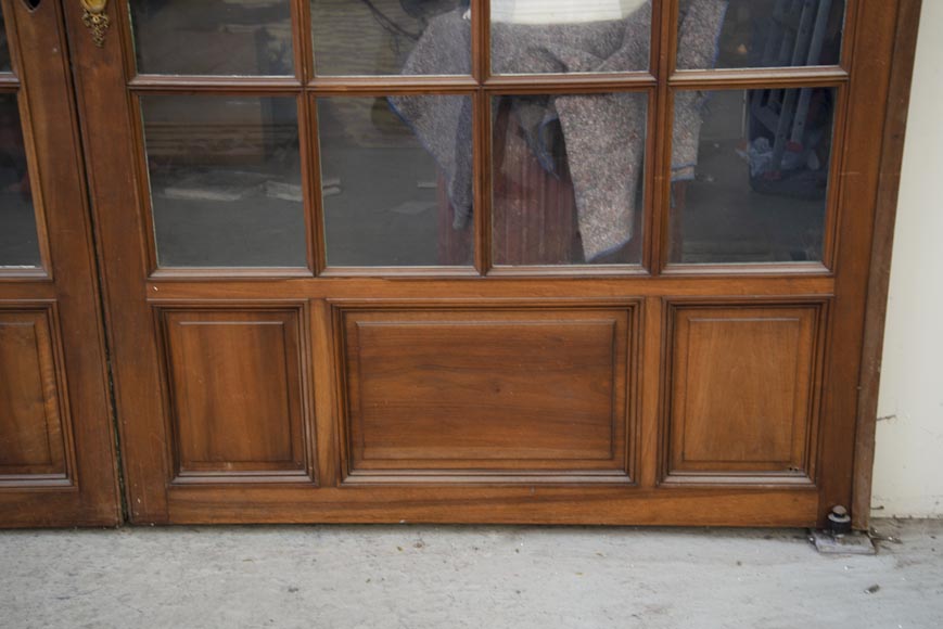 Grande porte coulissante en noyer Grande porte coulissante en noyer-5