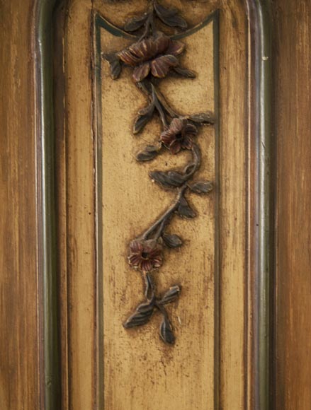 Trumeau orné d'une huile sur toile figurant un singe musicien Trumeau orné d'une huile sur toile figurant un singe musicien-6