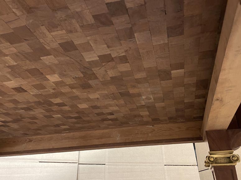 Grande table de style Louis XVI en décor de bronze et placage Grande table de style Louis XVI en décor de bronze et placage-5