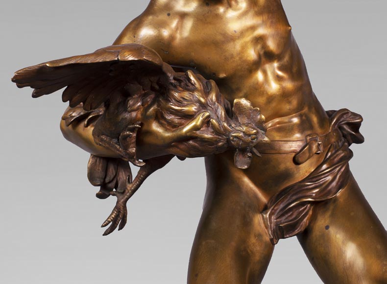 Paul Romain CHEVRÉ (1866-1914) - Le combat de coqs, bronze à patine mordorée Paul Romain CHEVRÉ (1866-1914) - Le combat de coqs, bronze à patine mordorée-4