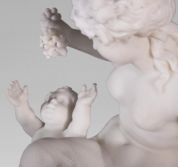 CLODION (d'après) - Faunesse et Amour en marbre CLODION (d'après) - Faunesse et Amour en marbre-3