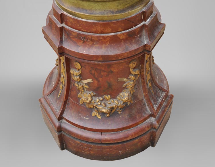 Femme à l'amphore, statue en fonte de fer à patine bronze par la fonderie Durenne, XIXè siècle Femme à l'amphore, statue en fonte de fer à patine bronze par la fonderie Durenne, XIXè siècle-7