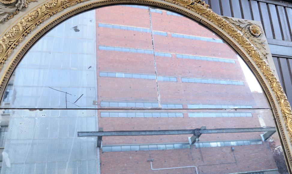 Grand trumeau ancien de style Louis XVI à décor de rubans noués et fleurs Grand trumeau ancien de style Louis XVI à décor de rubans noués et fleurs-7