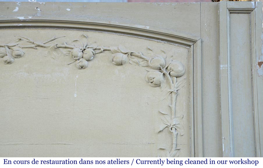 Trumeau ancien décoré de guirlandes de fruits Trumeau ancien décoré de guirlandes de fruits-4