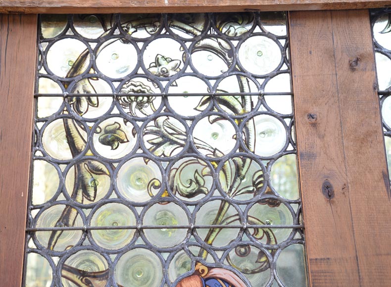 Vitrail de style Néo-Renaissance aux personnages Vitrail de style Néo-Renaissance aux personnages-3