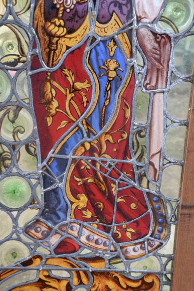 Vitrail de style Néo-Renaissance aux personnages Vitrail de style Néo-Renaissance aux personnages-5