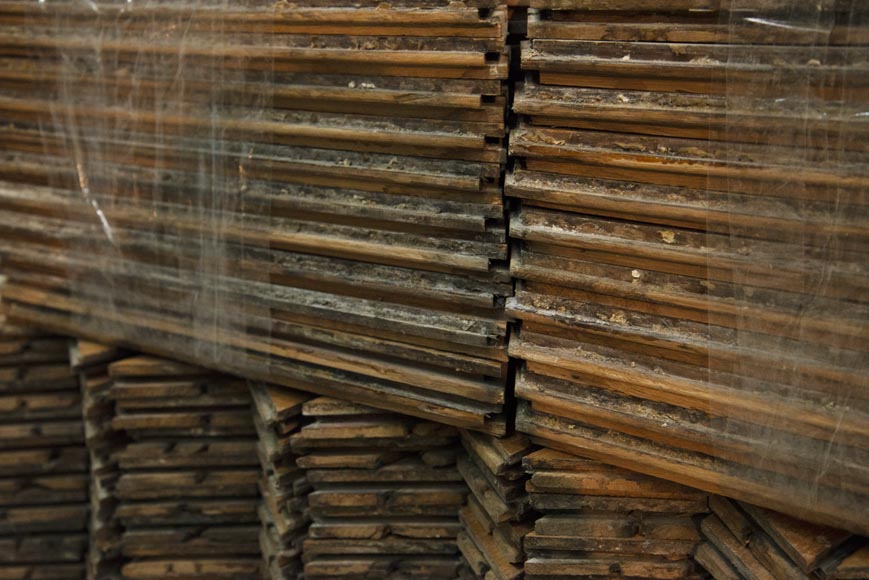 Lot d'environ 19 m2 de parquet ancien Point de Hongrie en chêne Lot d'environ 19 m2 de parquet ancien Point de Hongrie en chêne-8