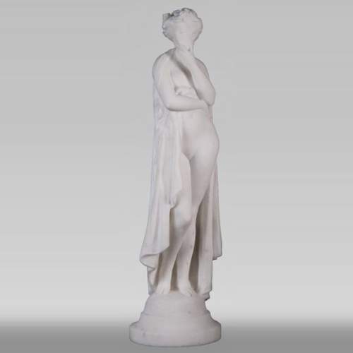 Albert CARRIER-BELLEUSE (1824-1887) - Jeune femme à l'antique en marbre statuaire
