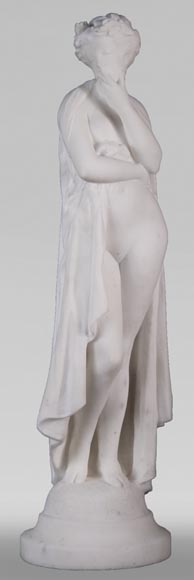 Albert CARRIER-BELLEUSE (1824-1887) - Jeune femme à l'antique en marbre statuaire Albert CARRIER-BELLEUSE (1824-1887) - Jeune femme à l'antique en marbre statuaire-0