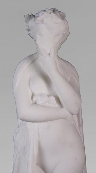 Albert CARRIER-BELLEUSE (1824-1887) - Jeune femme à l'antique en marbre statuaire Albert CARRIER-BELLEUSE (1824-1887) - Jeune femme à l'antique en marbre statuaire-2