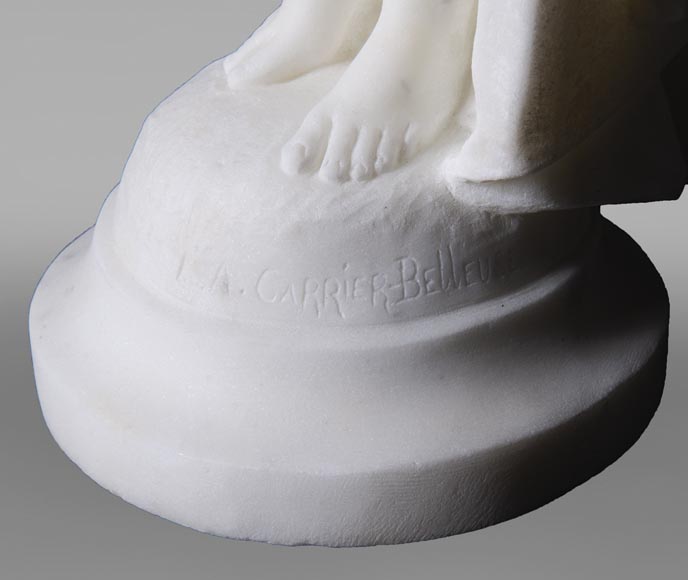 Albert CARRIER-BELLEUSE (1824-1887) - Jeune femme à l'antique en marbre statuaire Albert CARRIER-BELLEUSE (1824-1887) - Jeune femme à l'antique en marbre statuaire-7