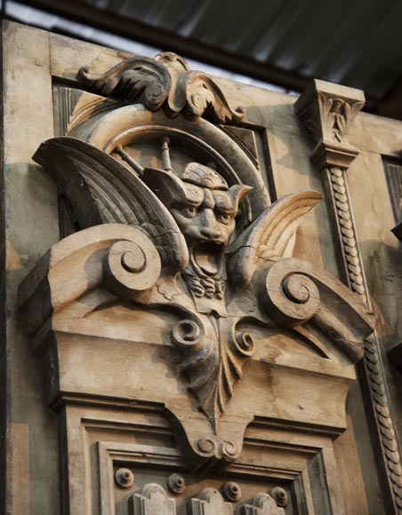 Paire de portes anciennes de style Napoléon III en chêne Paire de portes anciennes de style Napoléon III en chêne-3