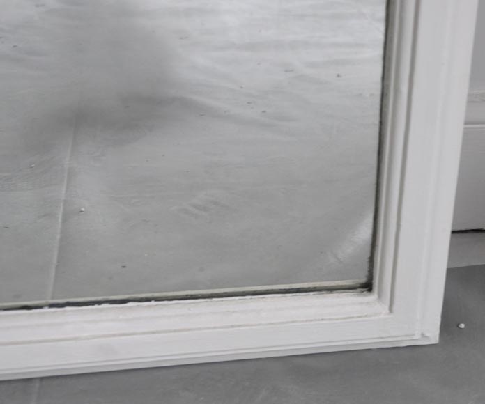 Trumeau simple en bois peint en blanc  Trumeau simple en bois peint en blanc -3