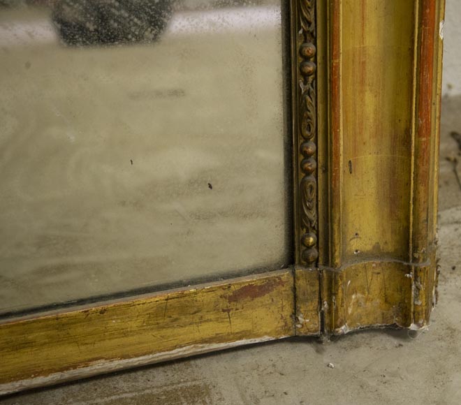 Trumeau ancien doré de style Louis XVI perlé Trumeau ancien doré de style Louis XVI perlé-4