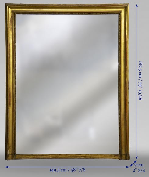 Trumeau ancien doré de style Louis XVI perlé Trumeau ancien doré de style Louis XVI perlé-5