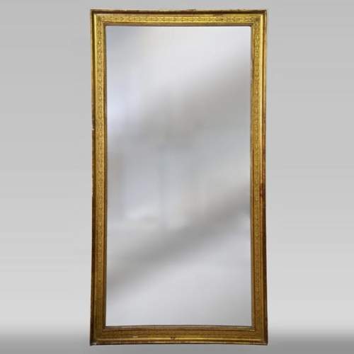 Trumeau ancien d'époque Restauration à décor de frises de fleurs