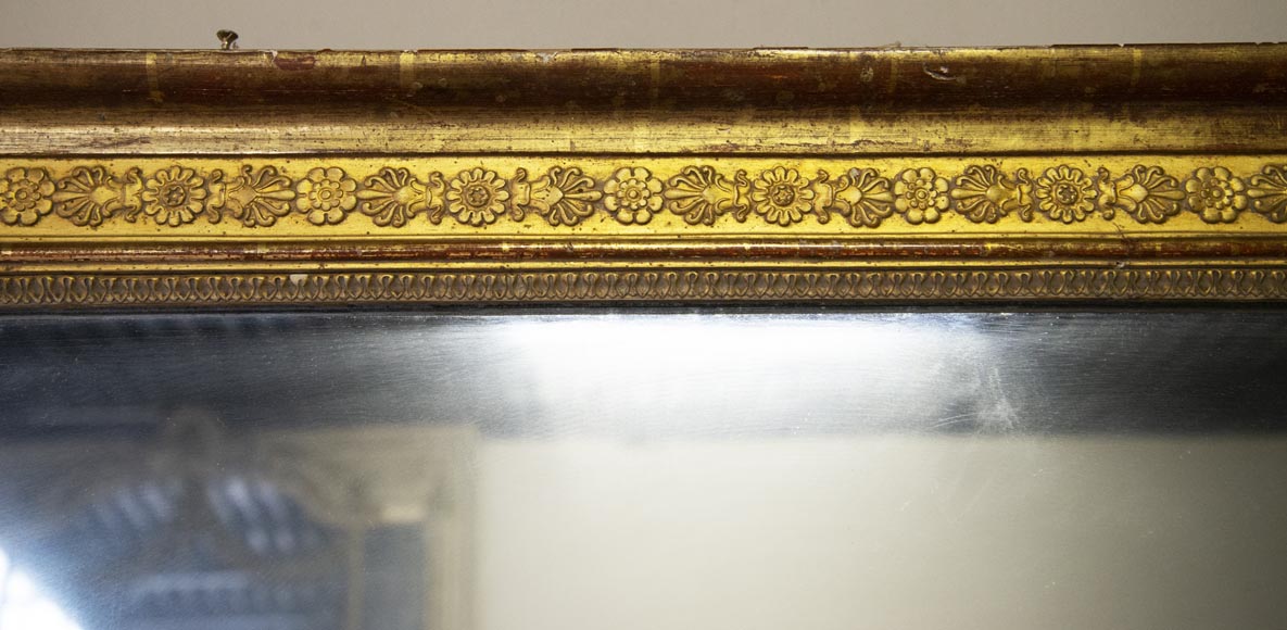 Trumeau ancien d'époque Restauration à décor de frises de fleurs Trumeau ancien d'époque Restauration à décor de frises de fleurs-1