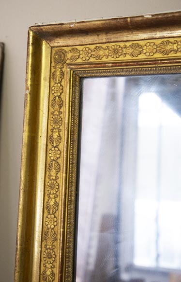 Trumeau ancien d'époque Restauration à décor de frises de fleurs Trumeau ancien d'époque Restauration à décor de frises de fleurs-2