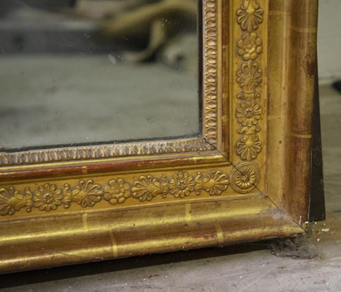 Trumeau ancien d'époque Restauration à décor de frises de fleurs Trumeau ancien d'époque Restauration à décor de frises de fleurs-5