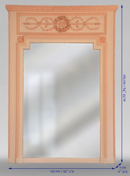 Trumeau ancien de style Louis XVI, à décor de couronnes de laurier Trumeau ancien de style Louis XVI, à décor de couronnes de laurier-6