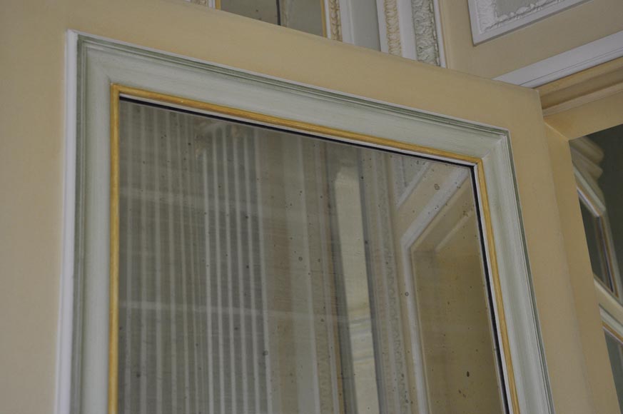 Paire de portes de style Louis XVI en bois, stuc et miroir, vers 1970 Paire de portes de style Louis XVI en bois, stuc et miroir, vers 1970-15